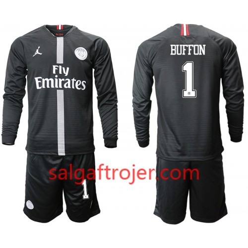 Paris Saint-Germain Fodboldtrøjer BUFFON 1 Jodan Sort Børn 3. sæt 2018/19 Langærmet Paris Saint-Germain Fodboldtrøjer BUFFON 1 Jodan Sort Børn 3. sæt 2018/19 Langærmet